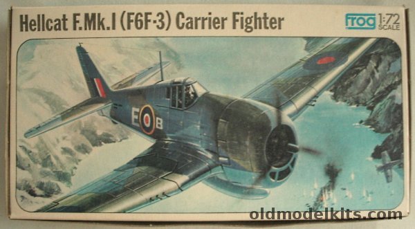 Frog 1/72 Grumman Hellcat F.Mk.1 - (F6F-3) French Navy/French Indo China 1945 or FAA 800 Sq HMS Emperor 'Operation Tungsten' DKM Tirpitz Attack, F245 plastic model kit